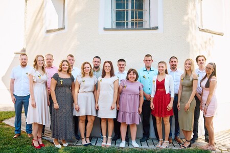 Mladi iz Raduhe na šentlovrenško nedeljo (Foto Janez Kotar)